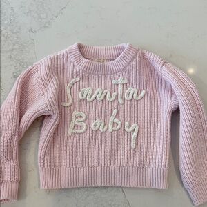 Infant/Toddler Pink 'Santa Baby' Sweater
